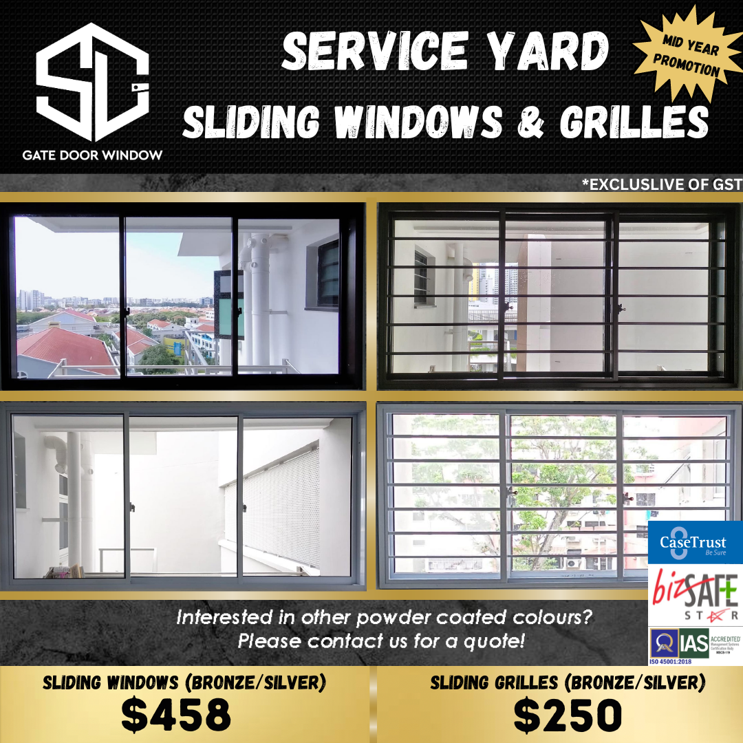 Service Yard Sliding Windows & Grilles gatedoorwindow