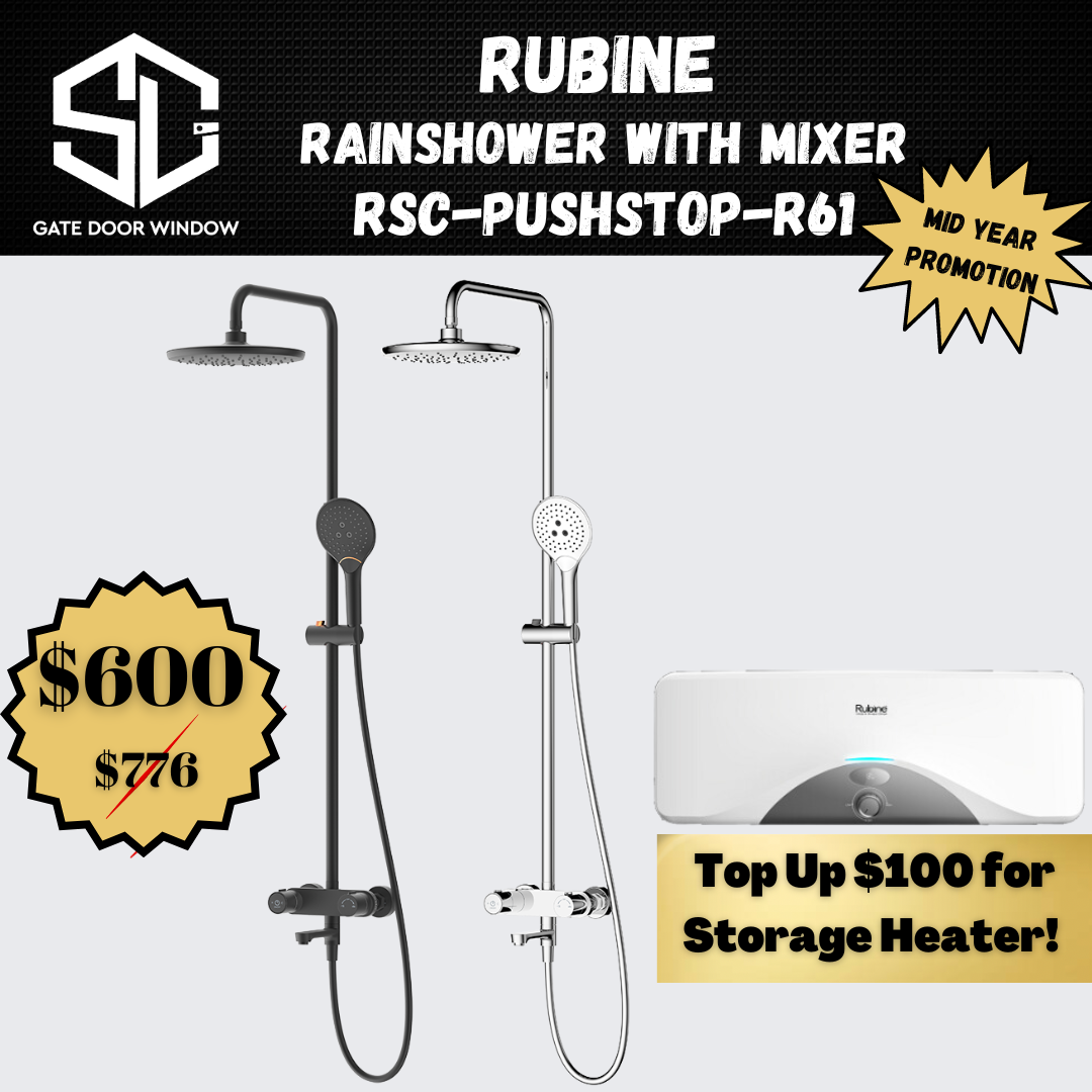 [MID YEAR PROMOTION] Rubine Rainshower with Mixer RSC-PUSHSTOP-R61 (BUNDLE OF 2)