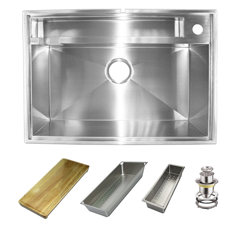 FSD-21052-Single-Bowl-Under-Mount-Sink-with-Chopping-Board-Big-and-Small-Colander-and-Stainless-Steel-Waste-768x757