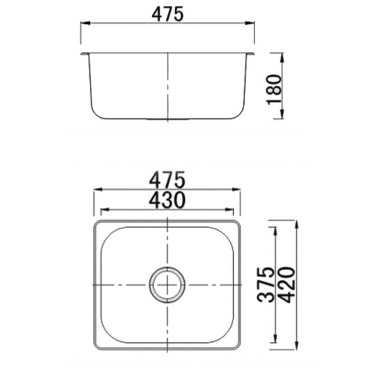 FSD-22111-Single-Bowl-Top-Mount-Sink-Dimension-768x768