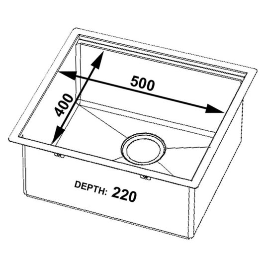 FSD-23018-Single-Bowl-Under-Mount-Sink-R10-Dimension-768x768